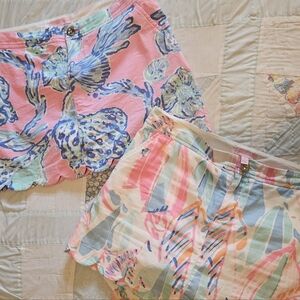 Lilly Pulitzer Skorts in Seaside and Flamingo Prints